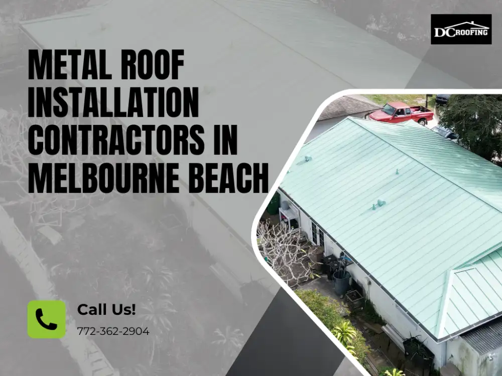 Metal roof installation on a coastal home in Melbourne Beach Florida